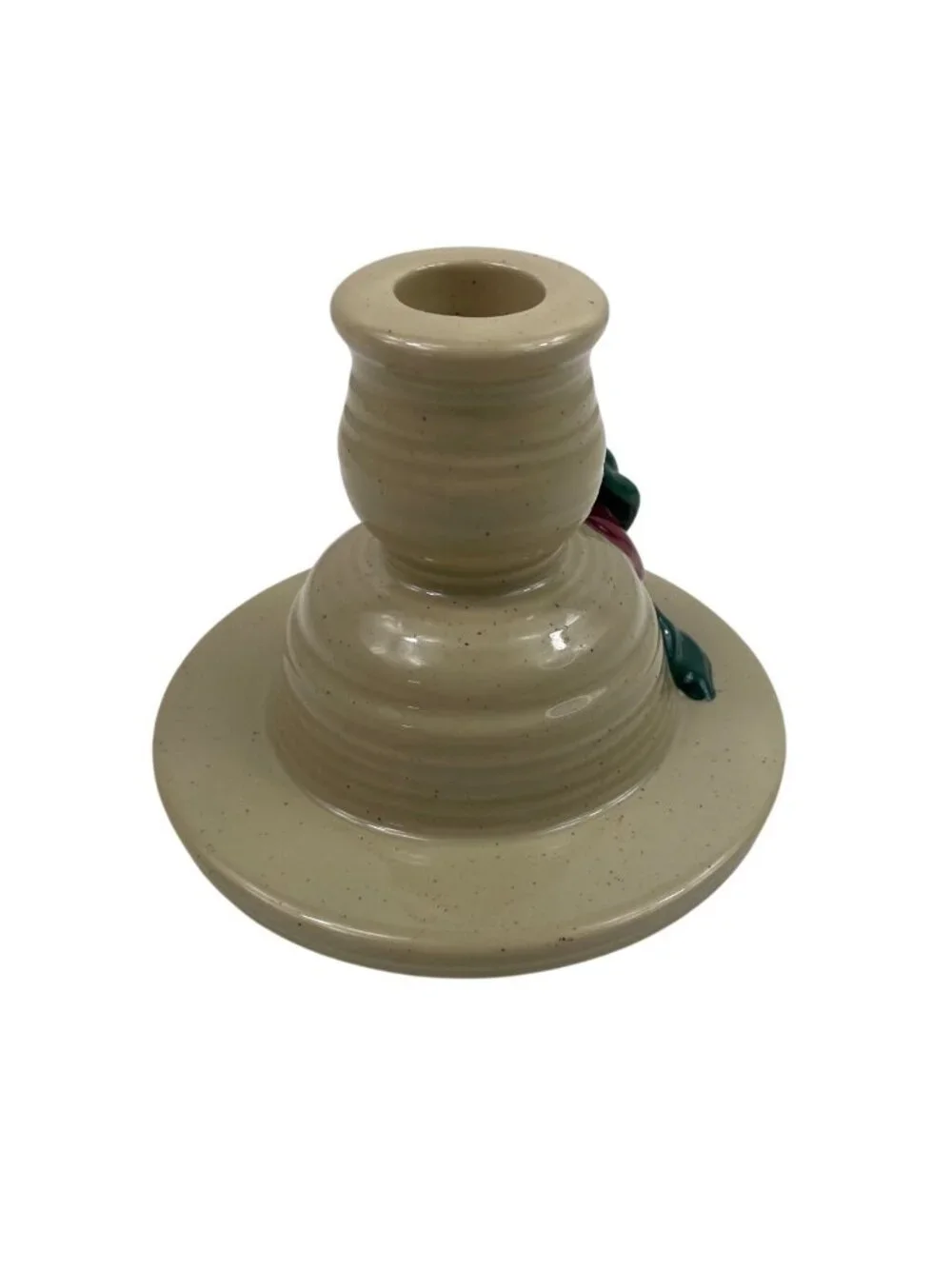 Apple-Themed Ceramic Vintage Candle Holder Taper Candles Rustic Farmhouse Decor